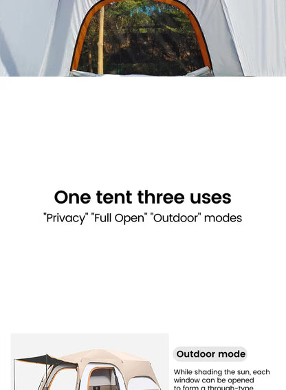 4-Season Camping Tent – 3-12 Person Waterproof Double Layer 2-Room Family Tent