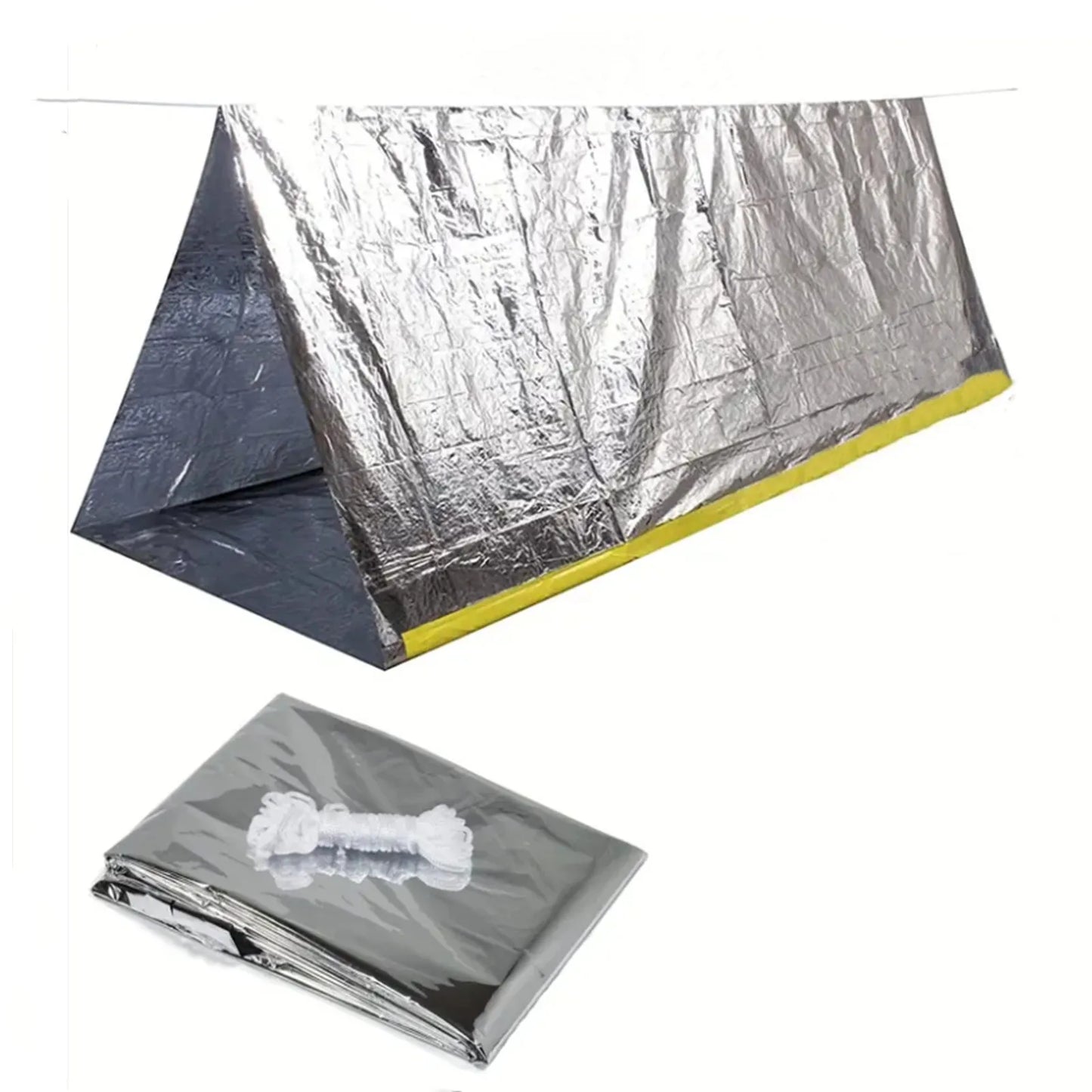 Emergency Tube Tent – Waterproof 2-Person Shelter, Reflects 90% Body Heat, 3 Colors