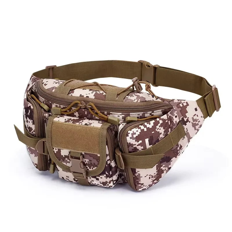 Men's Tactical Fanny Pack Nylon Waist Bag - Outdoor Sports Cycling Travel Hiking Camping Hip Pack Small Utility Belt Bag