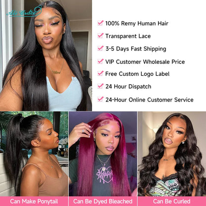 Ali Grace Glueless Wig 5x6 Straight Human Hair Wear&Go 4x4 Lace Closure Wig PrePlucked Hairline 13x4 Lace Front Human Hair Wigs