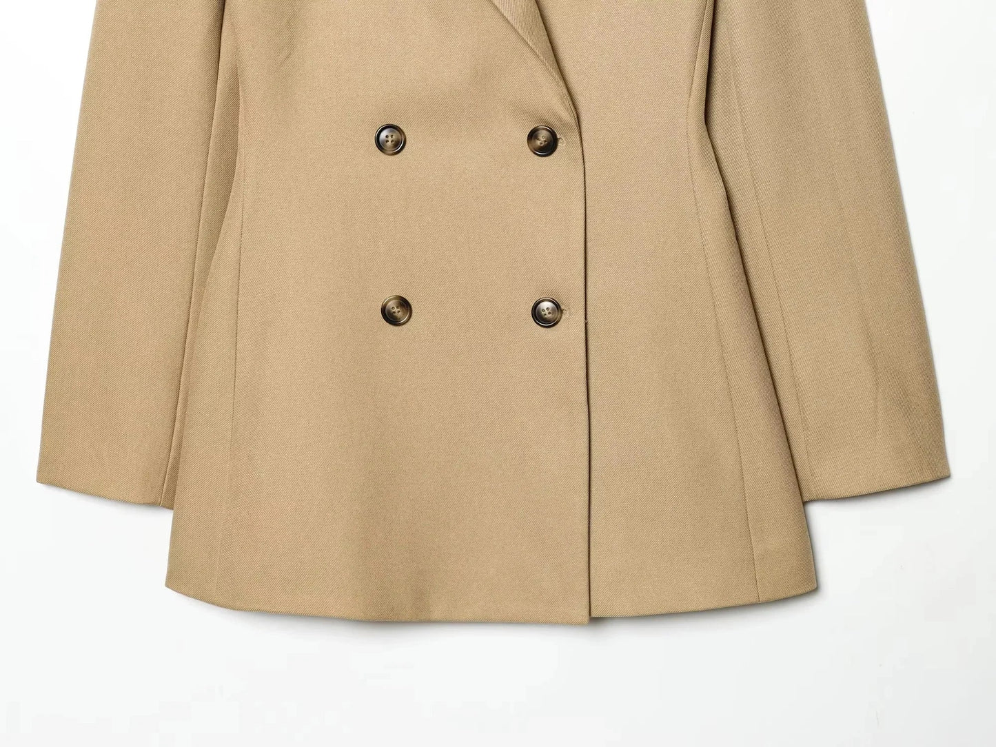 KONDALA Office Lady Chic Women Blazer Suit Double Breasted Long Sleeve Blazer Long Zipper Pants New Fashion 2026 Spring Suit
