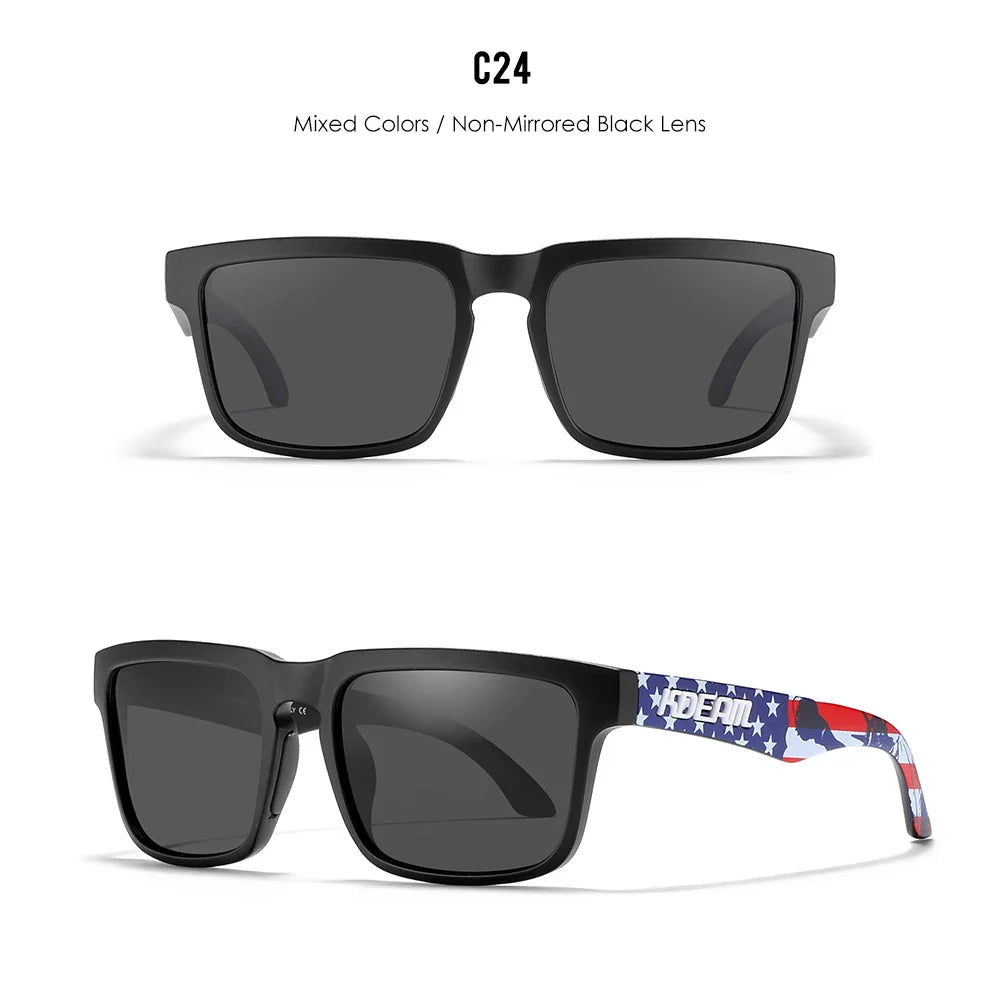 KDEAM Classic Square Sunglasses Men Women Category 3 Polarized Sun Glasses Unique Frame Surface Eyewear With Case Box KD332