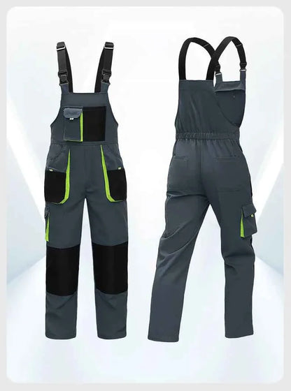 High Quality Men's Overalls Big Multi-Pocket Jumpsuit Wearproof Romper Factory Labor Protection Clothing Men Workwear Suits