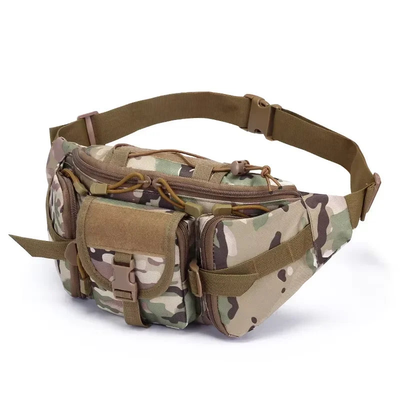 Men's Tactical Fanny Pack Nylon Waist Bag - Outdoor Sports Cycling Travel Hiking Camping Hip Pack Small Utility Belt Bag