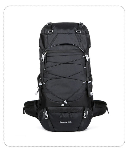 WESTTUNE 50L Hiking Backpack with Rain Cover Multifunctional Mountaineering Bag
