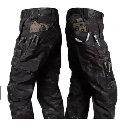 Men's Multi-Pocket Cargo Trousers – Wear-Resistant Tactical Work Pants for Outdoor Use