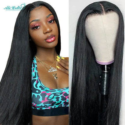 Ali Grace Glueless Wig 5x6 Straight Human Hair Wear&Go 4x4 Lace Closure Wig PrePlucked Hairline 13x4 Lace Front Human Hair Wigs