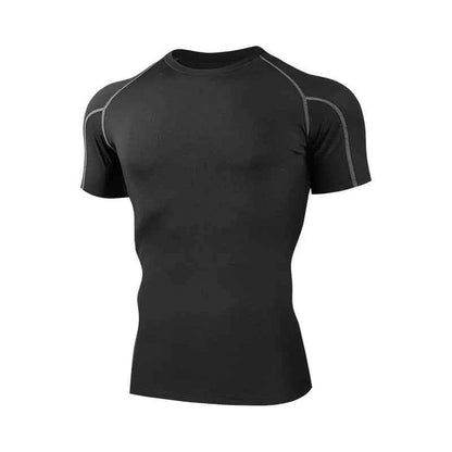 2025 Compressed T-shirt Men's sportswear Running T-shirt Elastic Quick-drying Exercise T-shirt for men exercising in the gym