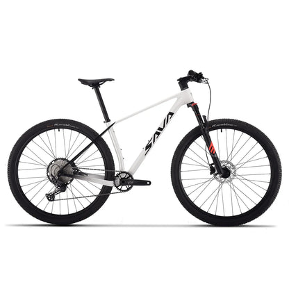 SAVA Men's Carbon Fiber Mountain Bike 12-Speed Adult MTB Bicycle Frame 27.5/29 Inch Shimano M6100 Components