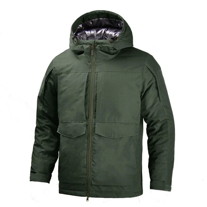 Men's Tactical Winter Jacket – Waterproof, Heat-Reflective, Windproof Hooded Coat, 6 Colors