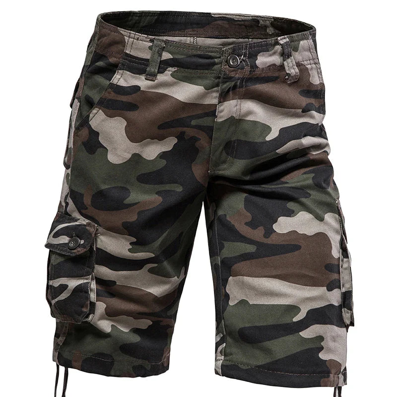 Mens Camo Shorts Men Camouflage Overalls Loose Casual Outdoor Sports Half Pants Side Pocket Cotton Comfortable Shorts