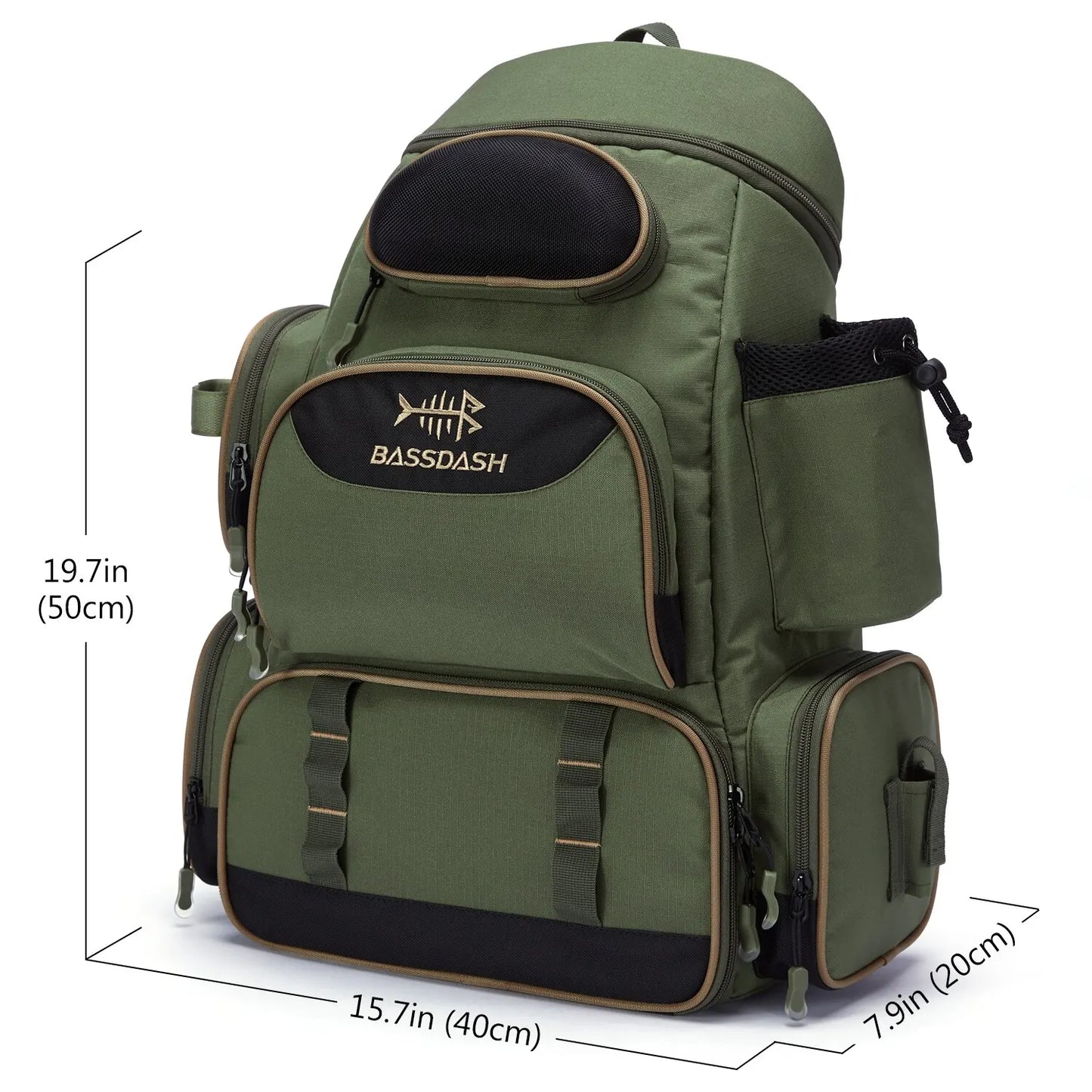 Lightweight Tactical Fishing Tackle Backpack – 600D Polyester, Multifunctional, 2 Colors