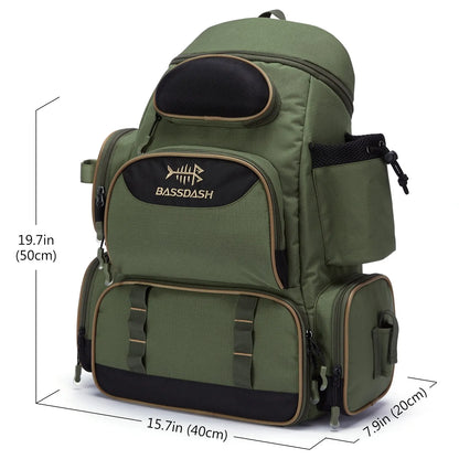 Lightweight Tactical Fishing Tackle Backpack – 600D Polyester, Multifunctional, 2 Colors