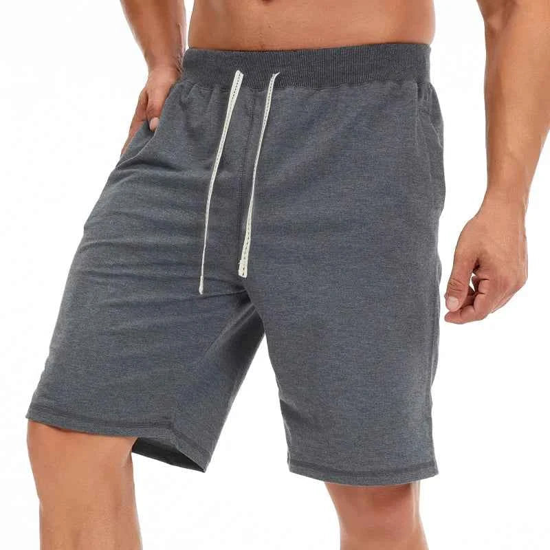 Men's Cotton Blend Beach Shorts – Loose Drawstring Casual Running & Sports Shorts