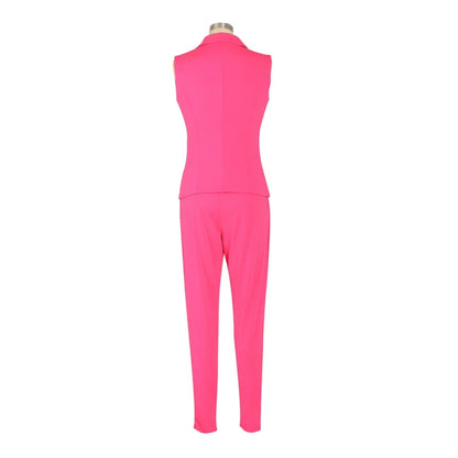 Business Work Wear Two Piece Pant Suits for Women Sets Elegant Sleeveless Blazer Top and Pencil Pants Office Lady Matching Sets