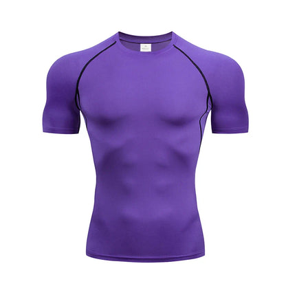 Men's T-Shirt Running Sport T Shirt Men Compression Top Tee Fitness Quick Dry Tight Training Gym Sport Running Shirts Men Jersey