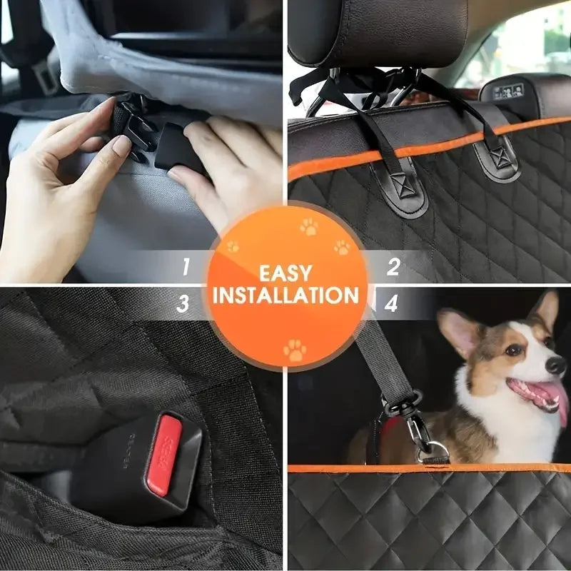 Waterproof Dog Car Seat Cover – Universal Fit, Plaid Pattern, 3 Colors