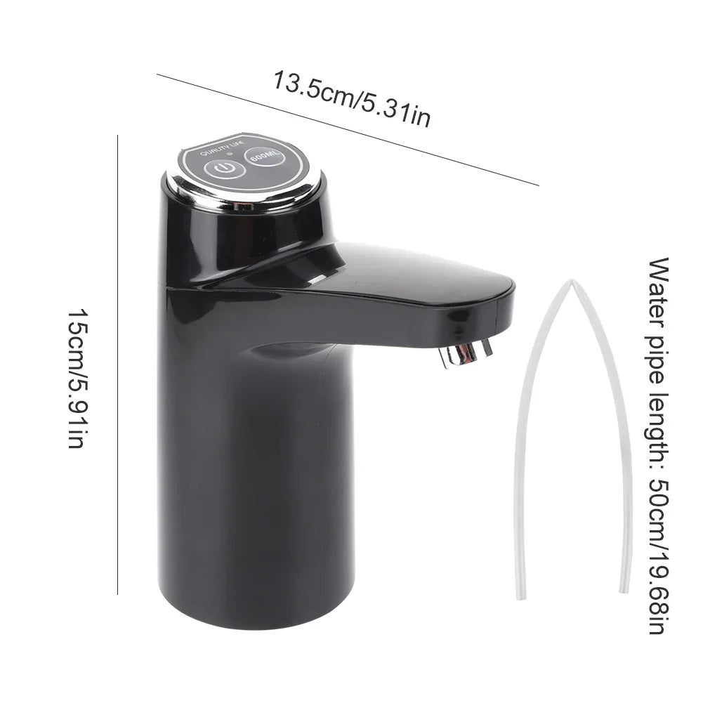 USB Rechargeable Portable Water Pump – One-Touch, 600mAh, Food-Grade, 4W