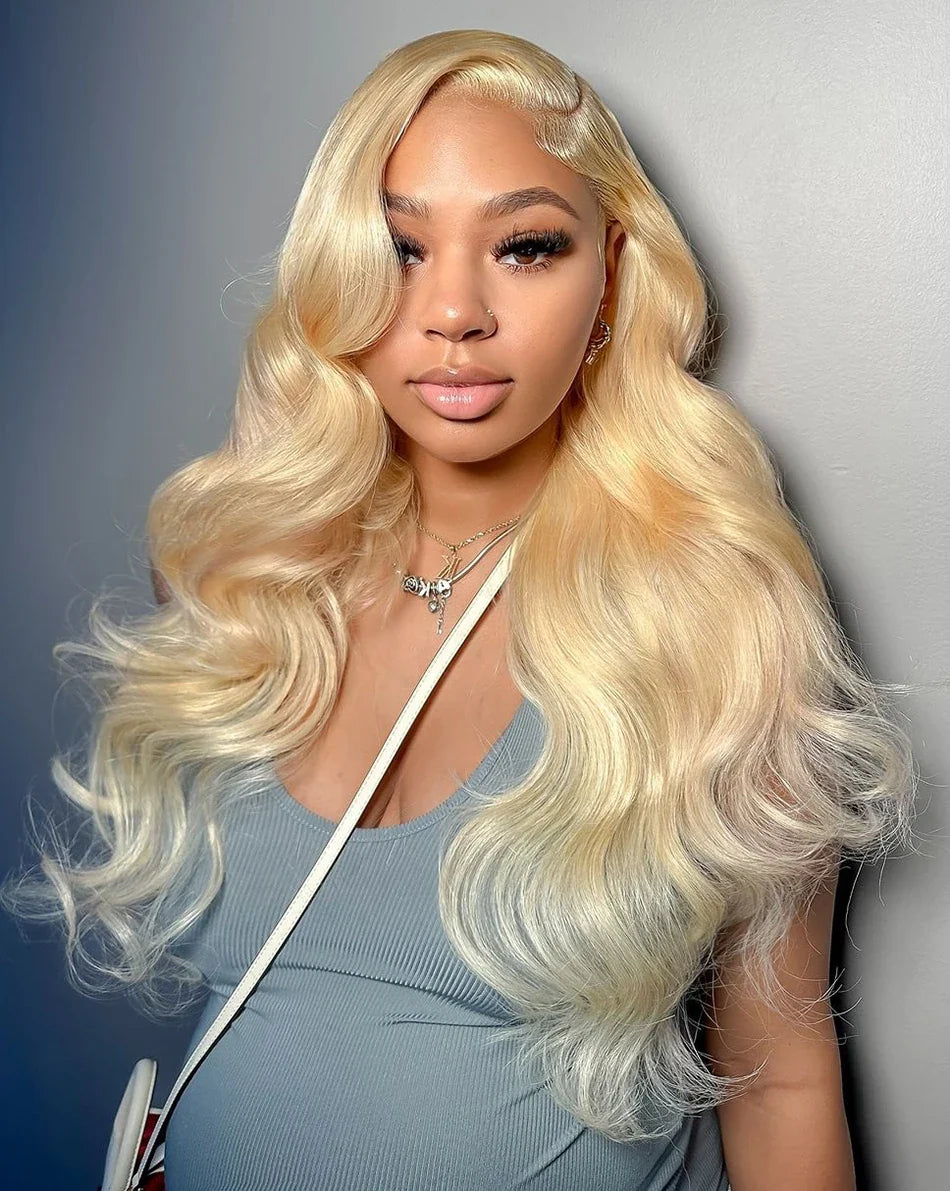6 x 13 Blonde Lace Front Wig Human Hair | HD Transparent 13x6 Body Wave Wig