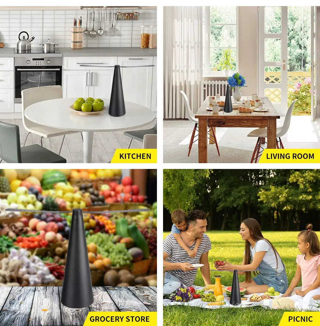 Fly Fans for Tables Fly Repellent Camping BBQ Food Mosquito Fruit Fly Portable Repeller Fans Safe Insect Killer