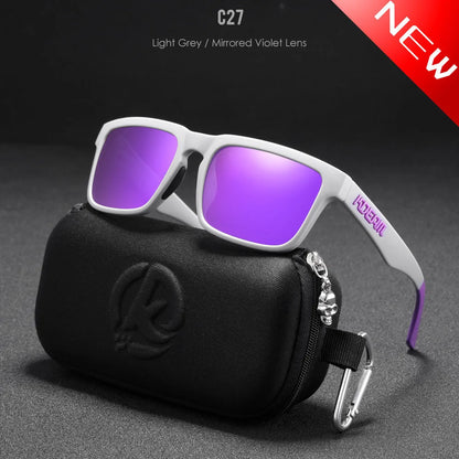 KDEAM Classic Square Sunglasses Men Women Category 3 Polarized Sun Glasses Unique Frame Surface Eyewear With Case Box KD332