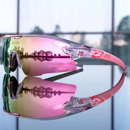 SCVCN New Sports Sunglasses Photochromic Cycling Glasses Mountain Bicycle Goggles MTB Road UV400 Protection Sun Eyewear for Man