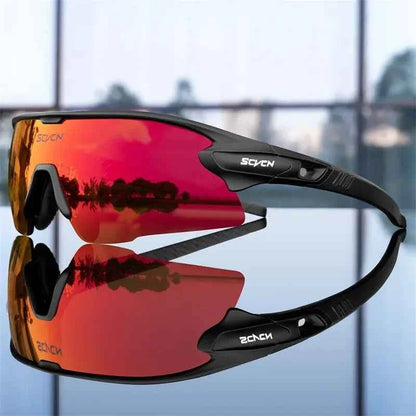 SCVCN New Sports Sunglasses Photochromic Cycling Glasses Mountain Bicycle Goggles MTB Road UV400 Protection Sun Eyewear for Man