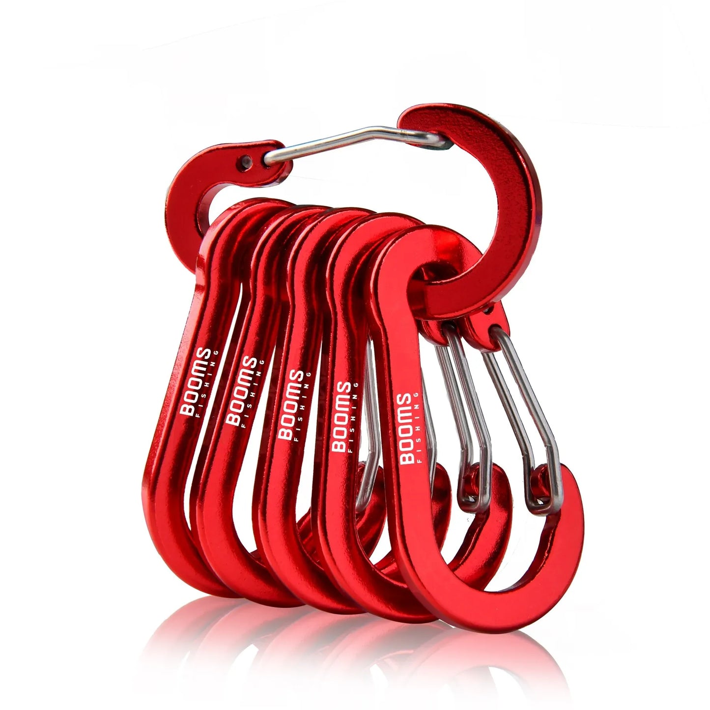 Aluminum Alloy Carabiner Keychain Set – 6pcs, 2", Multi-Color, Lightweight Snap Clips