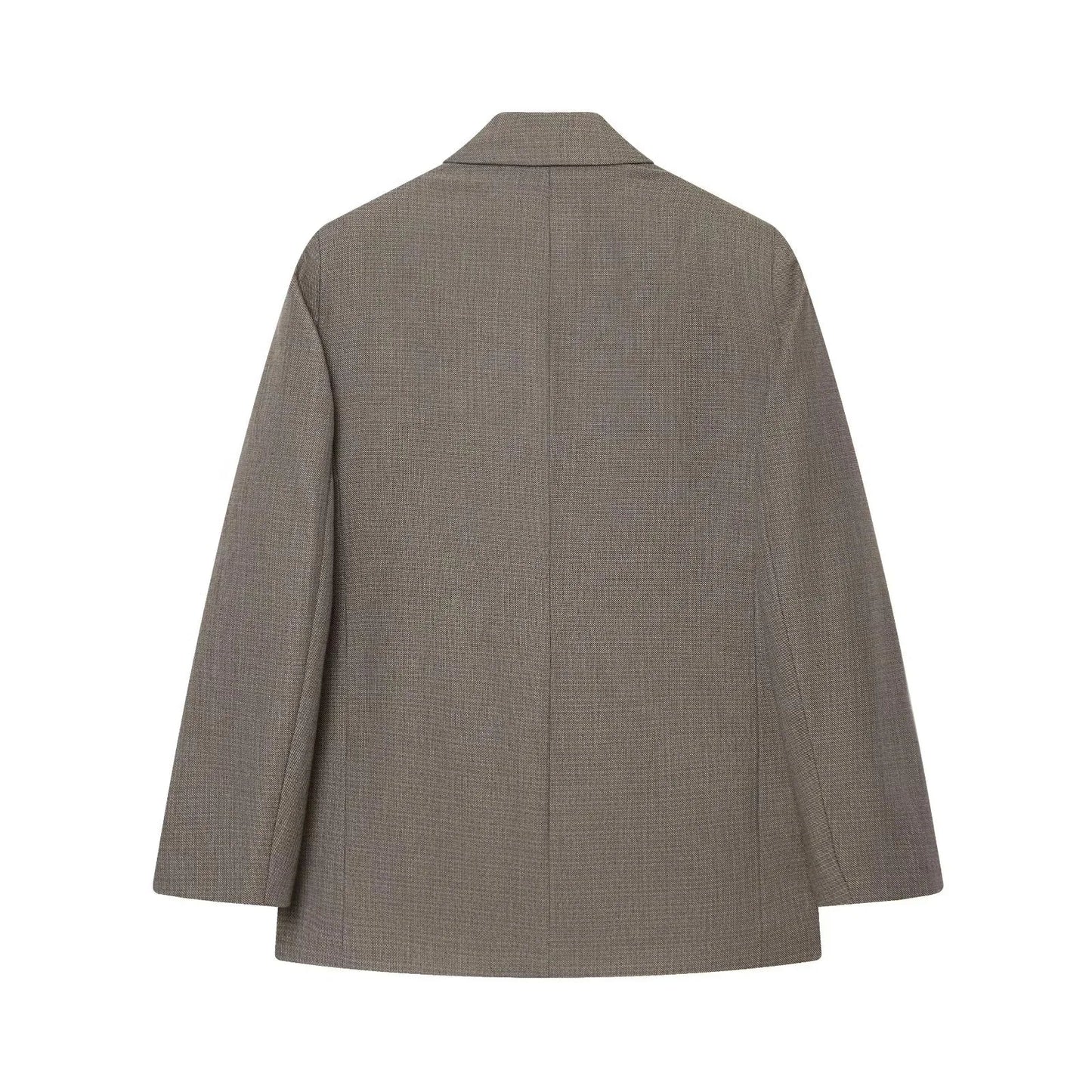 KONDALA 2026 Spring Summer Office Lady Solid Suits Fashion Elegant Double Breasted Tops For Women Chic Zip Up Wide Leg Pants