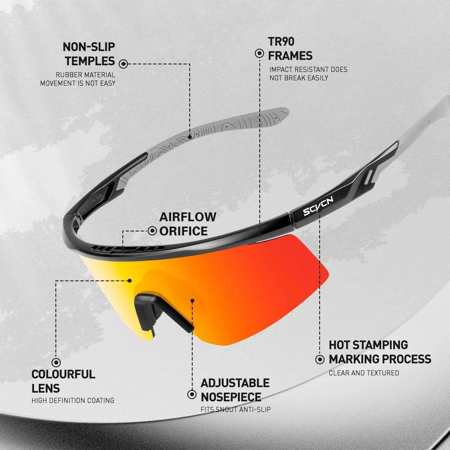 Scvcn New Cycling Glasses MTB Riding Skating Sunglasses Bike UV400 Polarized Fishing Goggles Man Woman Bicycle Eyewear 2026