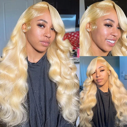 6 x 13 Blonde Lace Front Wig Human Hair | HD Transparent 13x6 Body Wave Wig