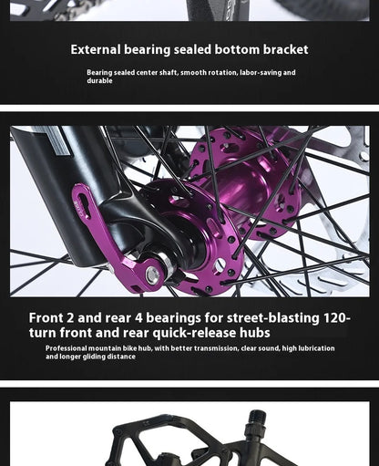 Men's Aluminum Alloy Mountain Bike – 27.5"/26" Soft Tail Full Suspension Adult MTB