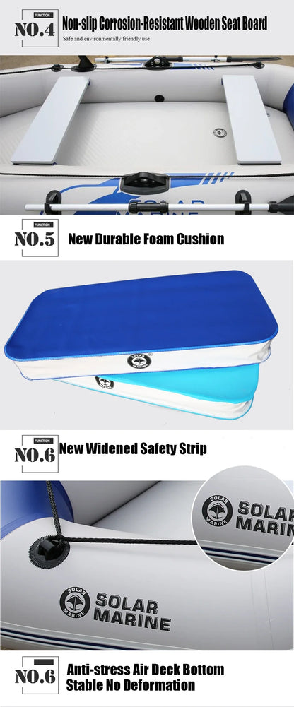Inflatable Kayak Fishing Boat with Slats Bottom – PVC, 1–6 Persons (1.75–3.3m)