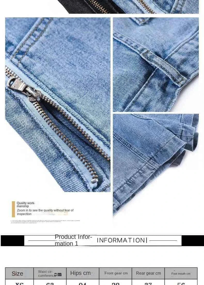 Women's Korean Y2K Black Denim Shorts Summer Thin High Waist A-Line Loose Wide Leg Slimming Hot Pants