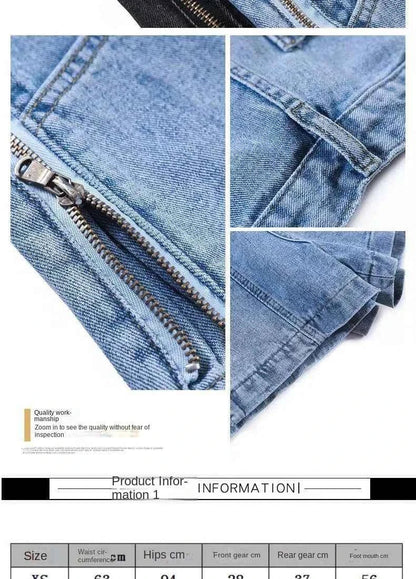 Women's Korean Y2K Black Denim Shorts Summer Thin High Waist A-Line Loose Wide Leg Slimming Hot Pants