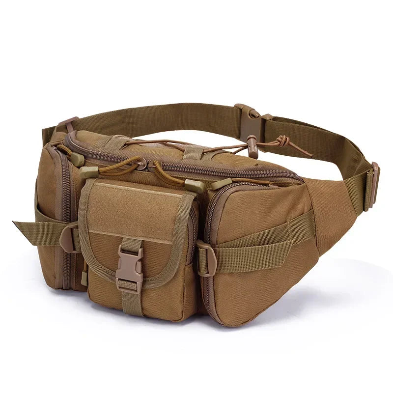 Men's Tactical Fanny Pack Nylon Waist Bag - Outdoor Sports Cycling Travel Hiking Camping Hip Pack Small Utility Belt Bag