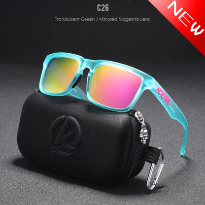 KDEAM Classic Square Sunglasses Men Women Category 3 Polarized Sun Glasses Unique Frame Surface Eyewear With Case Box KD332