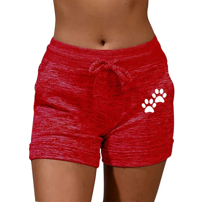 Women's Printed Stretch Beach Shorts – Low Waist Fitness & Casual Summer Shorts