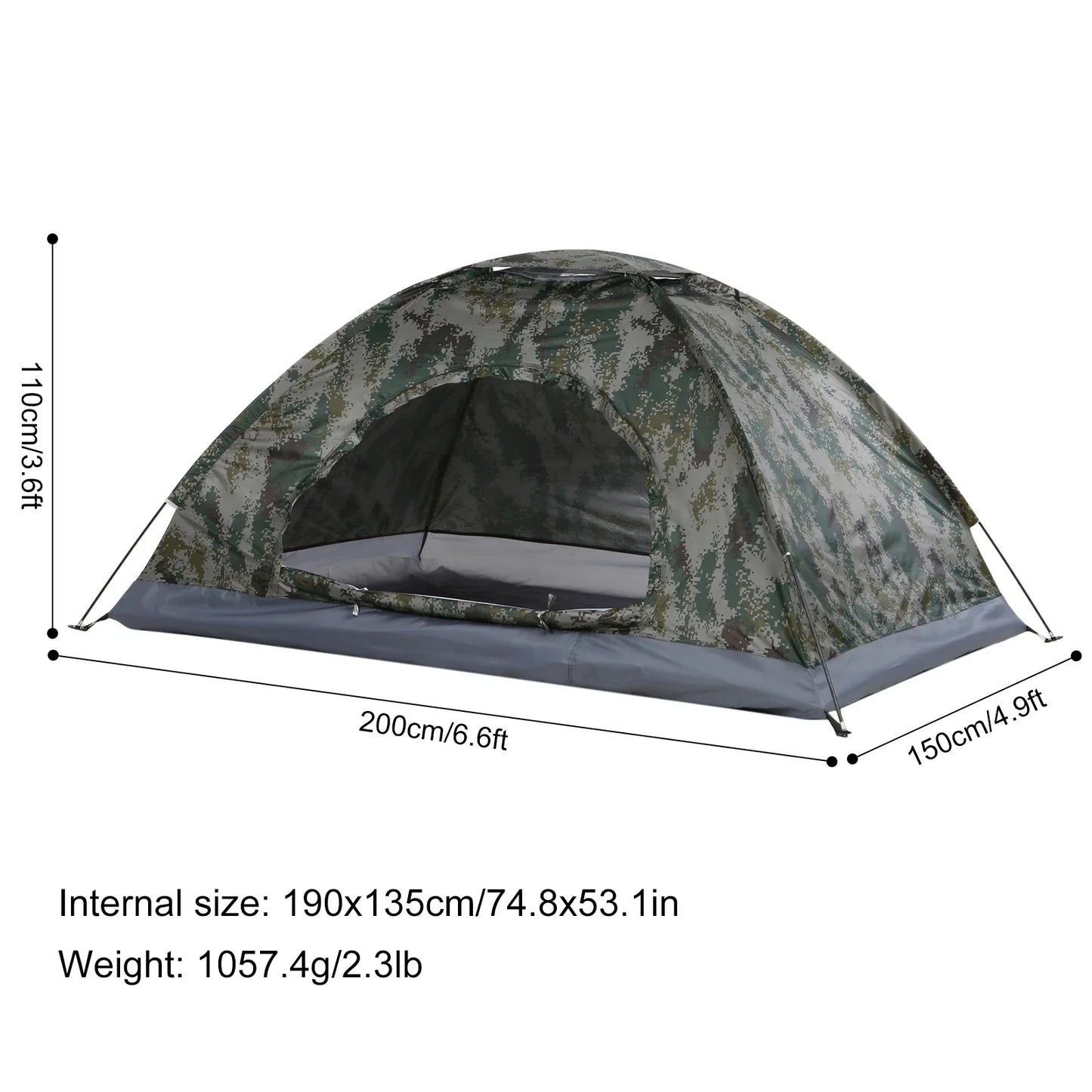 Ultralight 1-2 Person Camping Tent – Anti-UV UPF 30+ Portable Hiking Tent