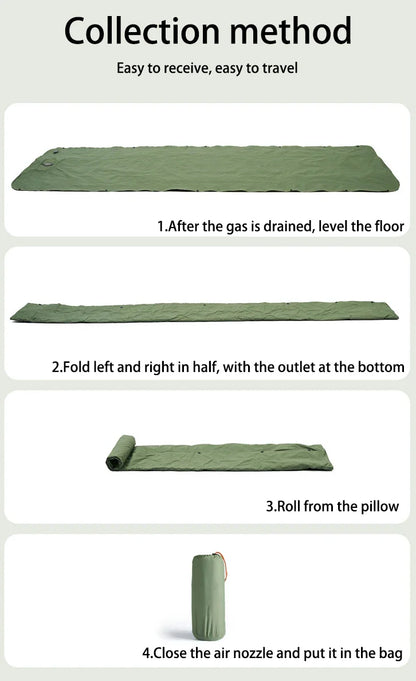 Outdoor Camping Double Inflatable Mattress Extra Wide Sleeping Pad Ultralight Folding Bed Sleeping Mat Car Travel Mat