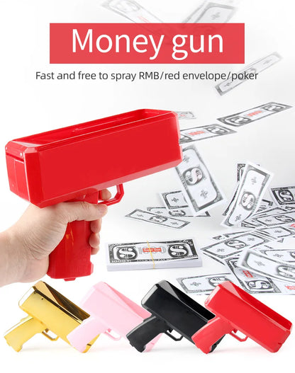 100PCS Cash Cannon Banknote Super Money Gun Shooter Toys For Party Game Wedding Birthday Party Christmas