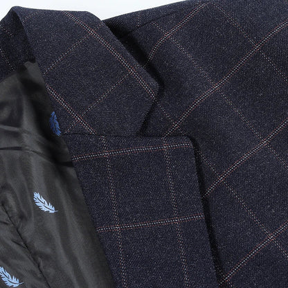 2024 New Spring and Autumn Coat Middle-aged Slim Fashion Handsome All Matching Plaid Suit Men Casual  Polyester  Blazer Mujer