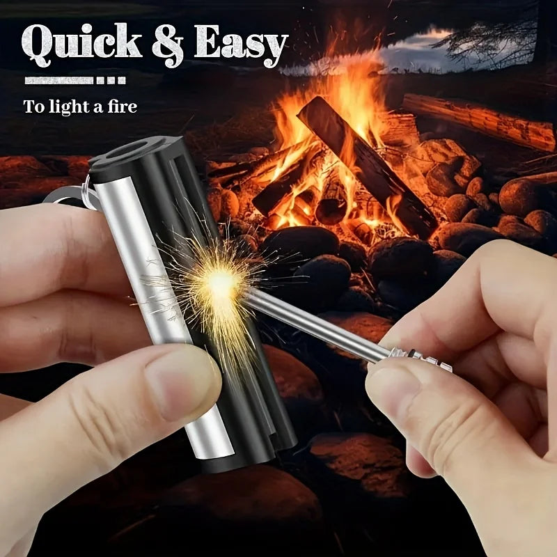 1-50pack Match Lighter, Flint Metal Match Lighter, Outdoor Camping Portable Emergency Survival Lighter, Can Light 10,000 Times