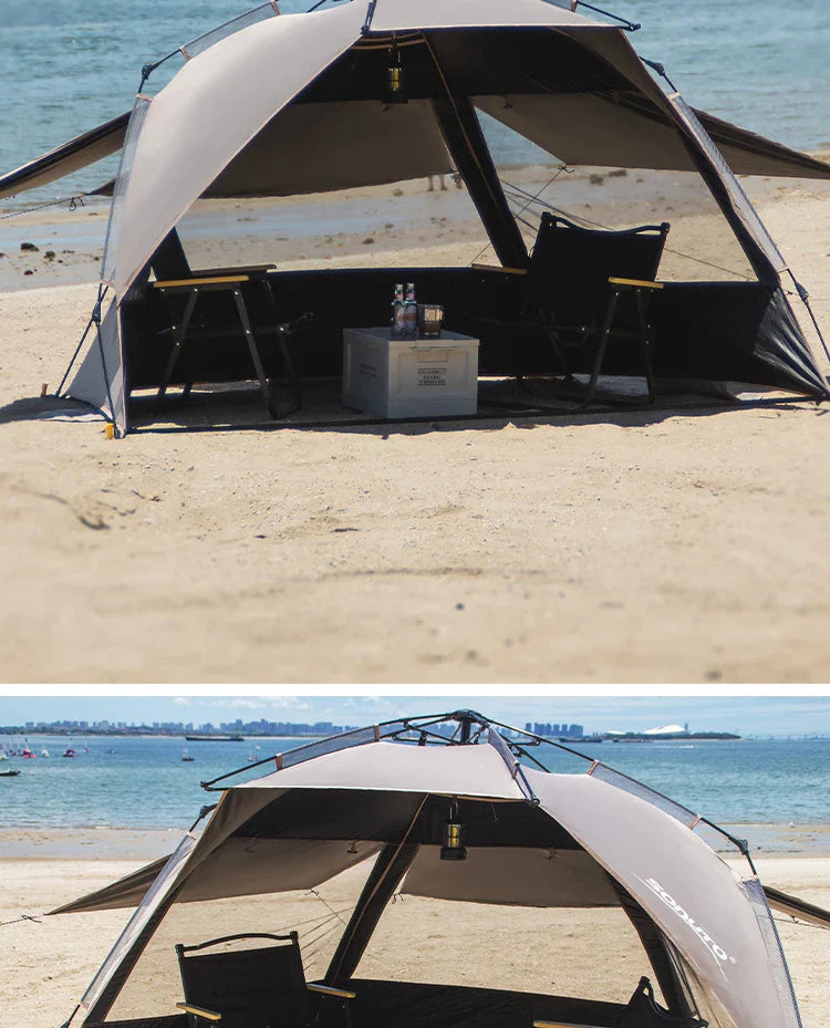 Sonuto Outdoor 3-4P One-Touch Camping Tent Quick Automatic Opening Beach Fishing Tent