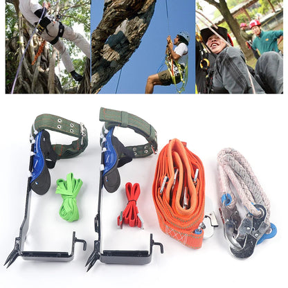 Tree Climbing Gear, Steel Pole Climbing Spikes, Safety Belt & Rope, Climbing Tree Shoes, 100kg Load Capacity, Durable Tool