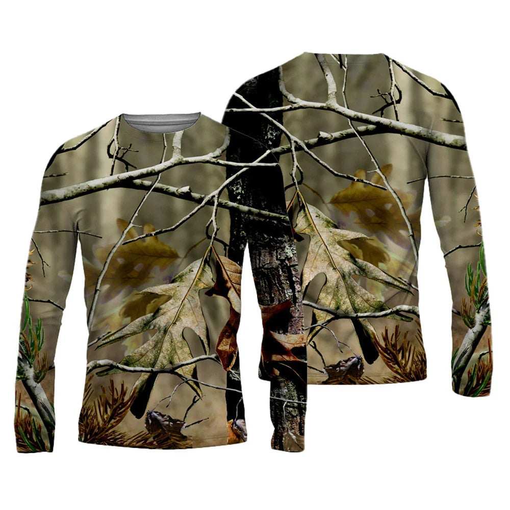 Men's 3D Graphic Long Sleeve T-Shirt – Vintage Print Crew Neck Autumn Streetwear Tee