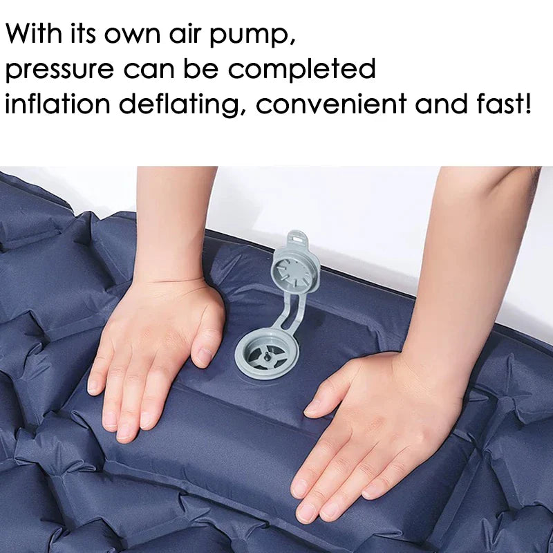 Outdoor Camping Double Inflatable Mattress Extra Wide Sleeping Pad Ultralight Folding Bed Sleeping Mat Car Travel Mat