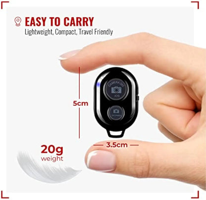 2 Pack Wireless Camera Remote Control - Wireless Remote for iPhone & Android Phones iPad iPod Tablet, Clicker for Photos & Video