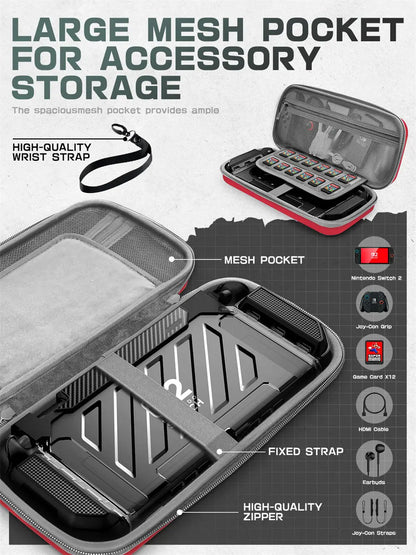 Carrying Case For Nintendo Switch 2 2025 Plus Version SUPCASE Portable Protective Travel Carry Handbag for Blade/Titan Case