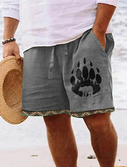 Men's Retro Sun & Moon Graphic Shorts – 3D Printed Breathable Street Shorts